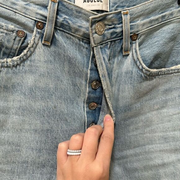 AGOLDE Riley High Rise Straight Crop Jeans sz 25 - Picture 5 of 8